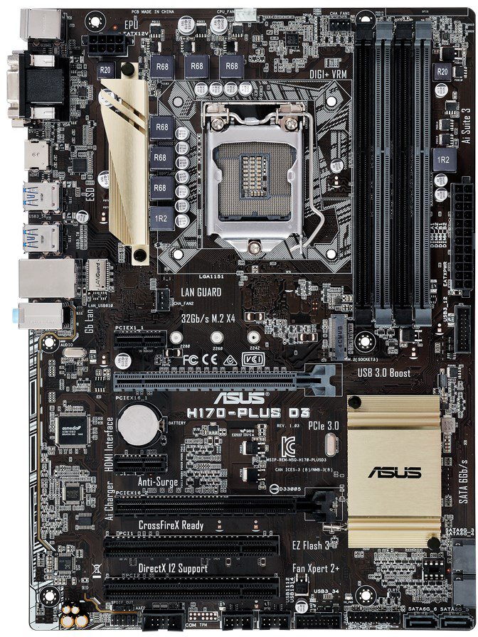 Asus H170-Plus D3 - Motherboard Specifications On MotherboardDB